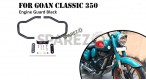 Fit For Royal Enfield Goan Classic 350 Crash Bar Engine Guard Black - SPAREZO